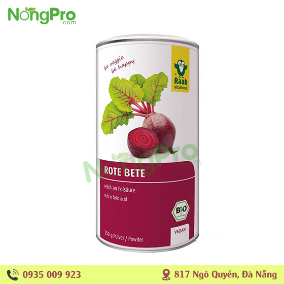 Bột củ dền hữu cơ raab 250g