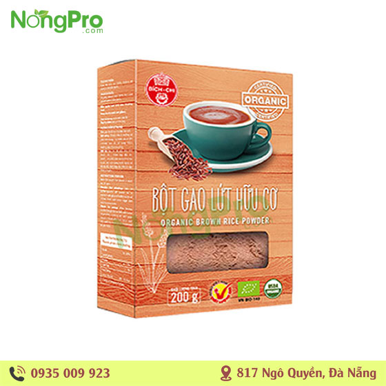 Bột gạo lứt hữu cơ bích chi 200g