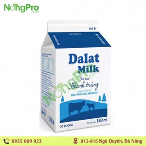 Sữa thanh trùng Dalat milk có đường 180ml