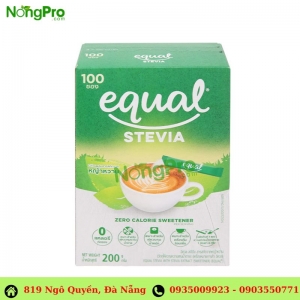 Đường ăn kiêng cỏ ngọt Equal Stevia hộp 200g (100 gói x 2g)