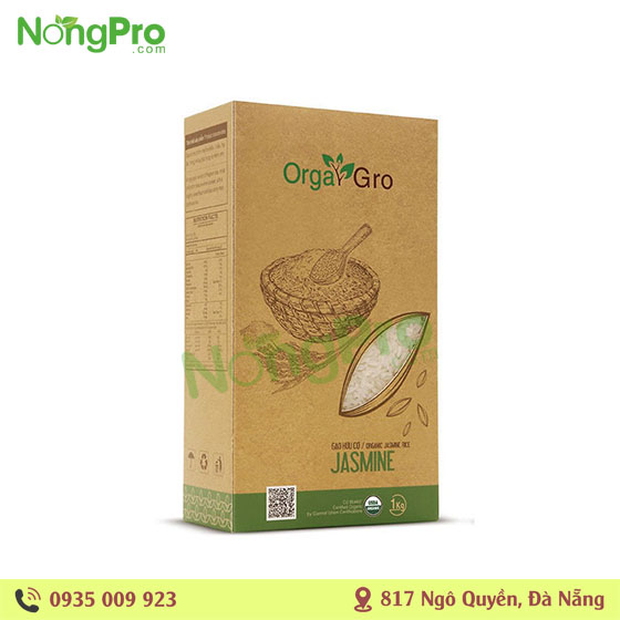 Gạo Hữu Cơ Jasmine OrgaGro 1kg