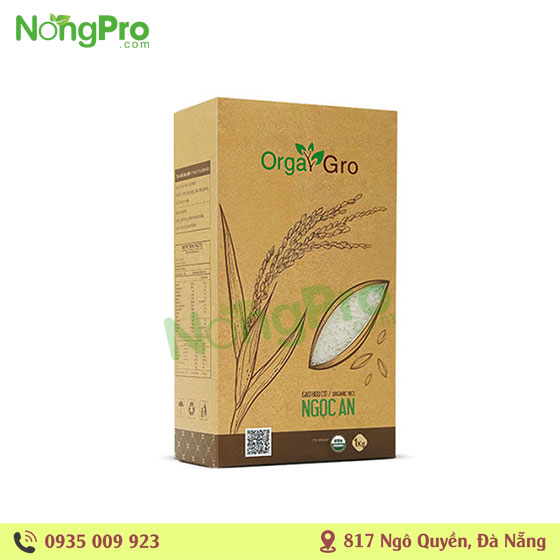 Gạo hữu cơ Ngọc An OrgaGro 1kg
