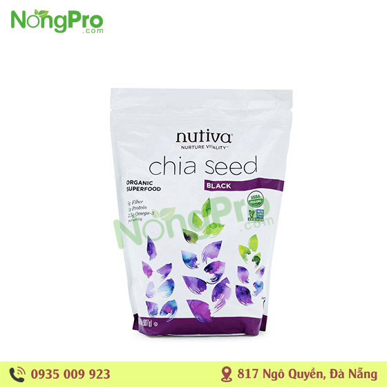 Hạt Chia hữu cơ Nutiva Chia Seed Black 907g