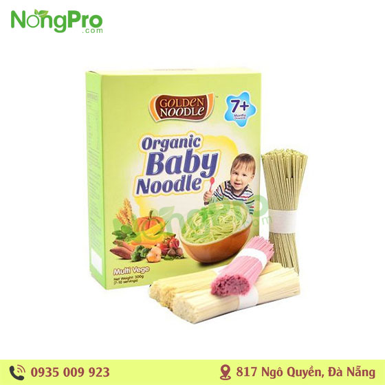 Mì Sợi Hữu Cơ Cho Bé vị rau củ hỗn hợp Multi Vege Golden Noodle 300g