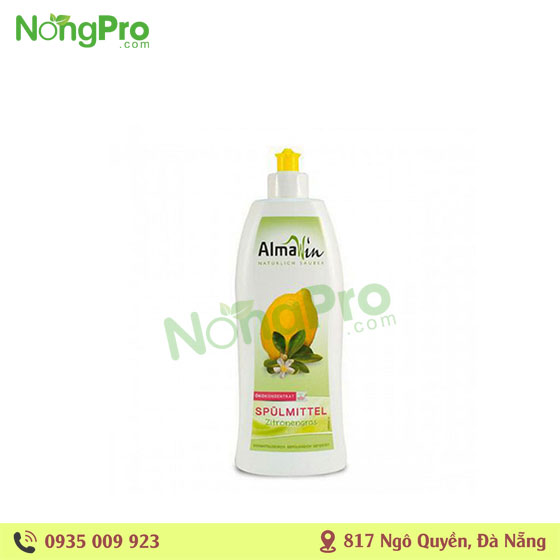 Nước rửa chén chanh hữu cơ Almawin 500ml