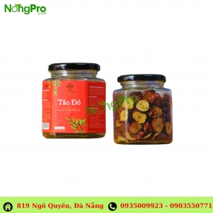 Táo đỏ khô Econashine 90gram Táo đỏ thái lát (Lọ thủy tinh)