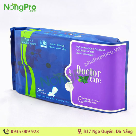 Băng vệ sinh thảo dược ban đêm Doctor Care (3pads)