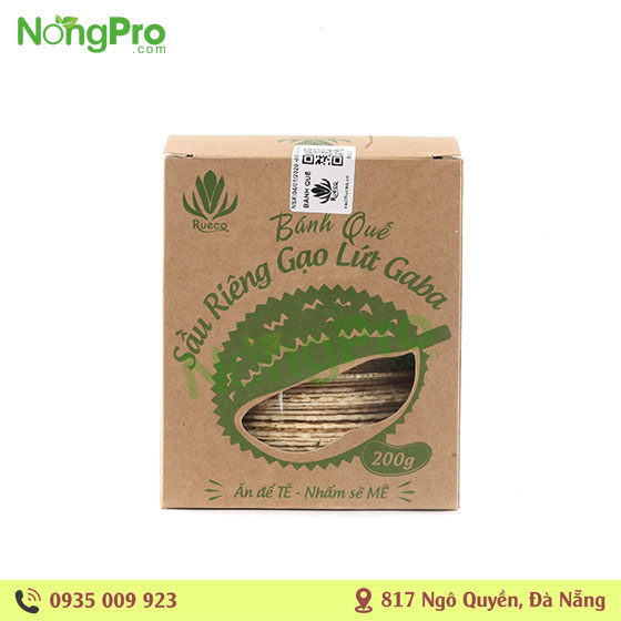Bánh Quế Gạo Lứt GABA vị sầu riêng 200g