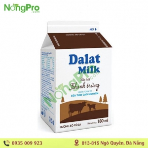 Sữa thanh trùng Dalat milk vị Socola 180ml