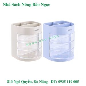 Hộp đựng bút và vật dụng nhỏ trong suốt ba tầng đa chức năng 9152