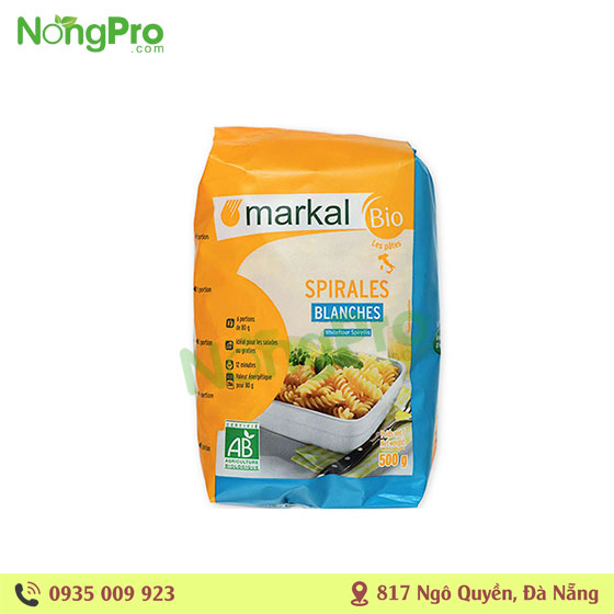 Mì xoắn trắng hữu cơ Spirales Blanches Markal